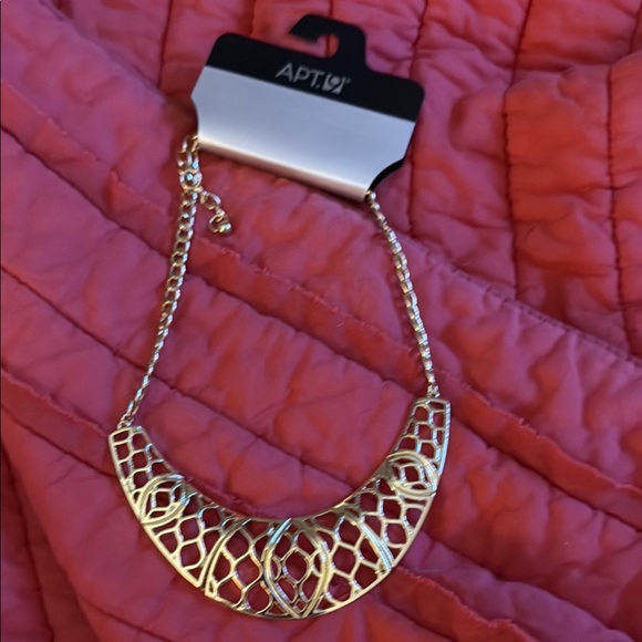Apt. 9 Gold Geometric Openwork Necklace - Picture 1 of 1